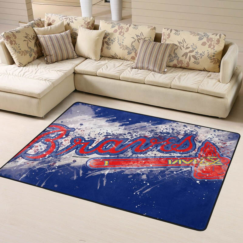 Atlanta Braves Area Rug Atlanta Braves Carpet Dining Room Rug Indoor Rugs