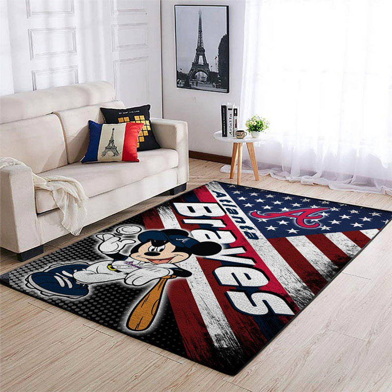 Atlanta Braves Area Rug Atlanta Braves Carpet Living Room Area Rug Indoor Rug