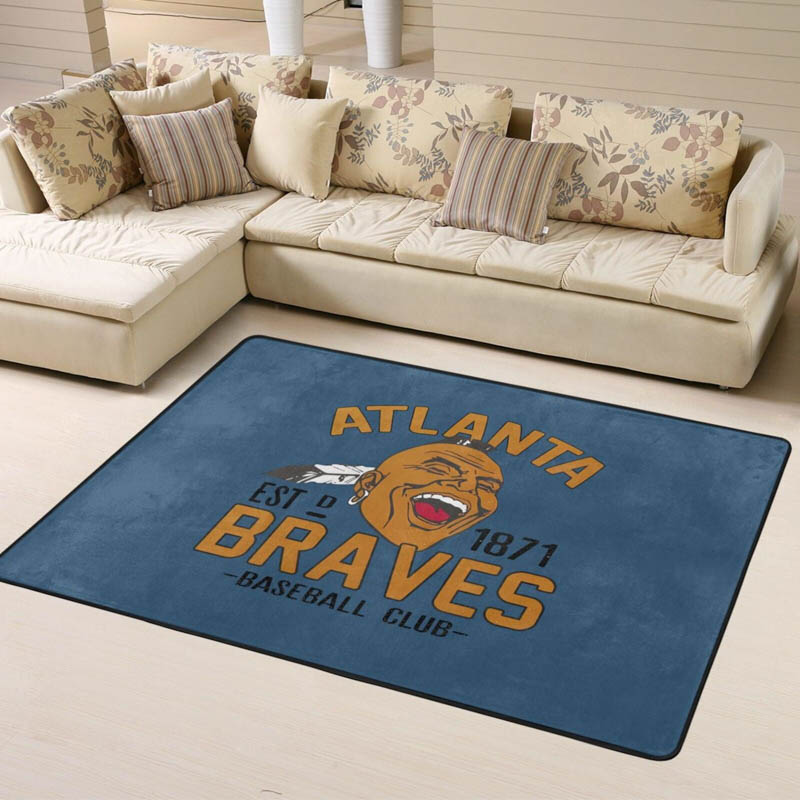 Atlanta Braves Area Rug Atlanta Braves Carpet Living Room Rug Indoor Rug