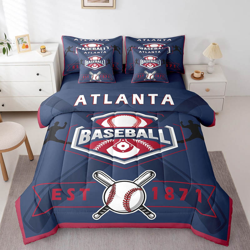 Atlanta Braves Bed Set Quilt Set Quilts Bedroom Bedding Sets