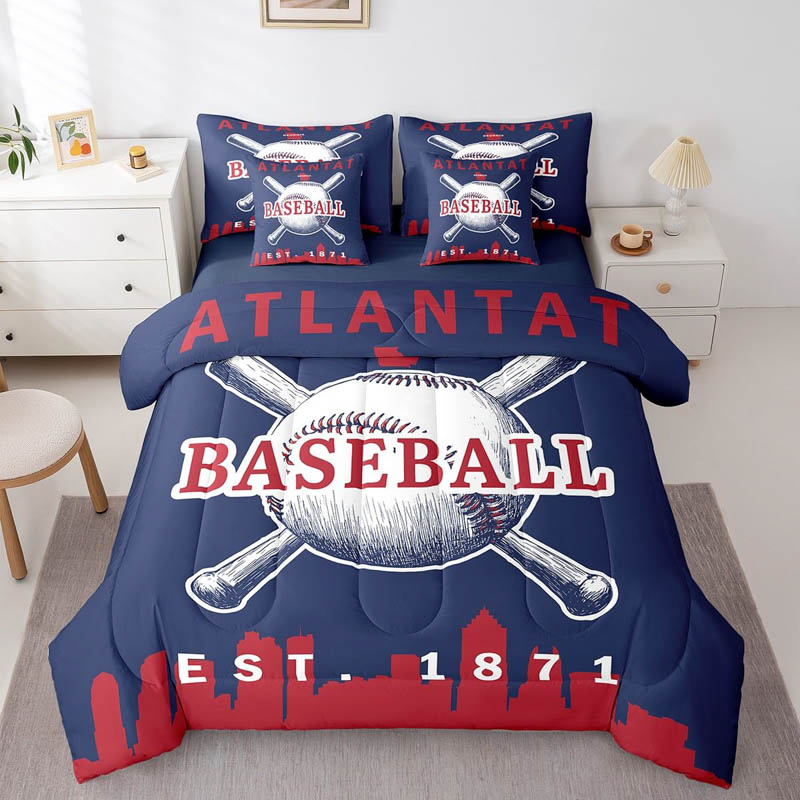 Atlanta Braves Bed Sets Quilt Set Quilts Bedroom Bedding Set