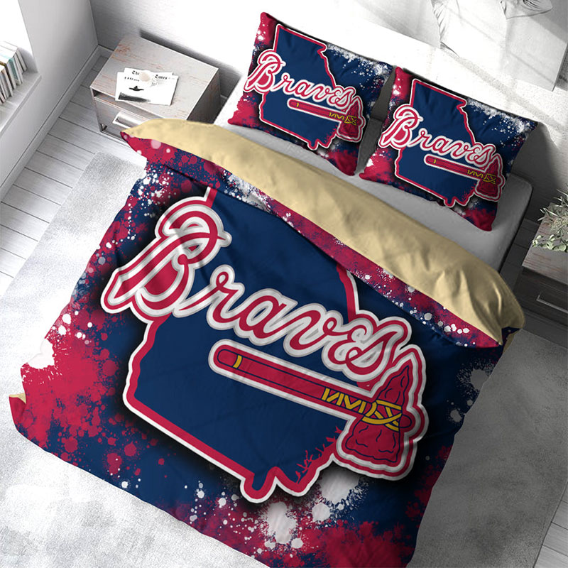 Atlanta Braves Bedding Set Quilt Sets Quilt Bedroom Bedding Sets