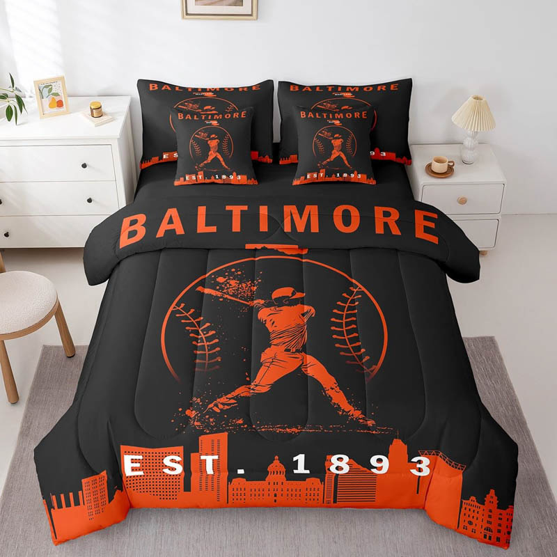 Baltimore Orioles Bedding Set Quilt Sets Quilt Bedroom Bedding Set