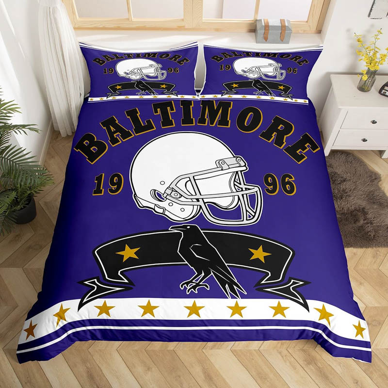 Baltimore Ravens Bed Set Quilt Set Quilt Bedroom Bedding Sets