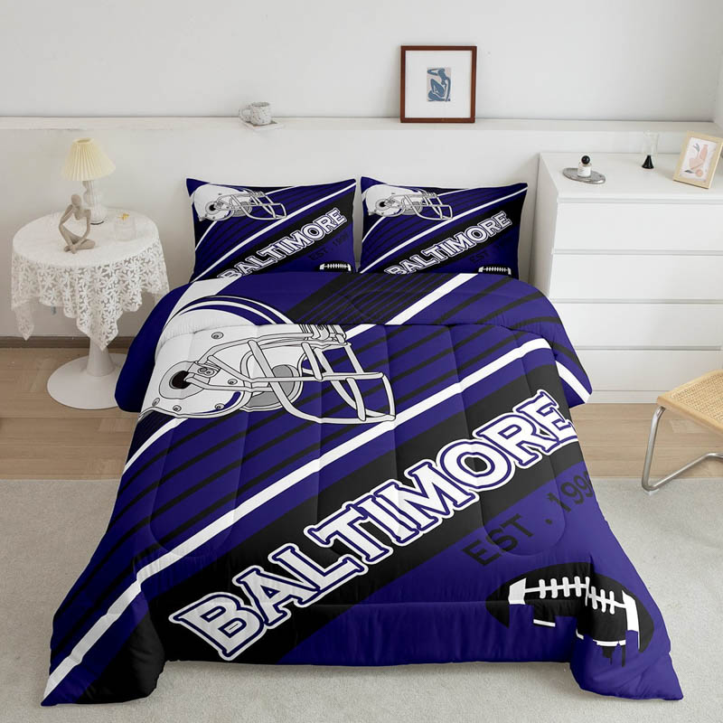 Baltimore Ravens Bed Set Quilt Set Quilt Bedroom Bedding Sets
