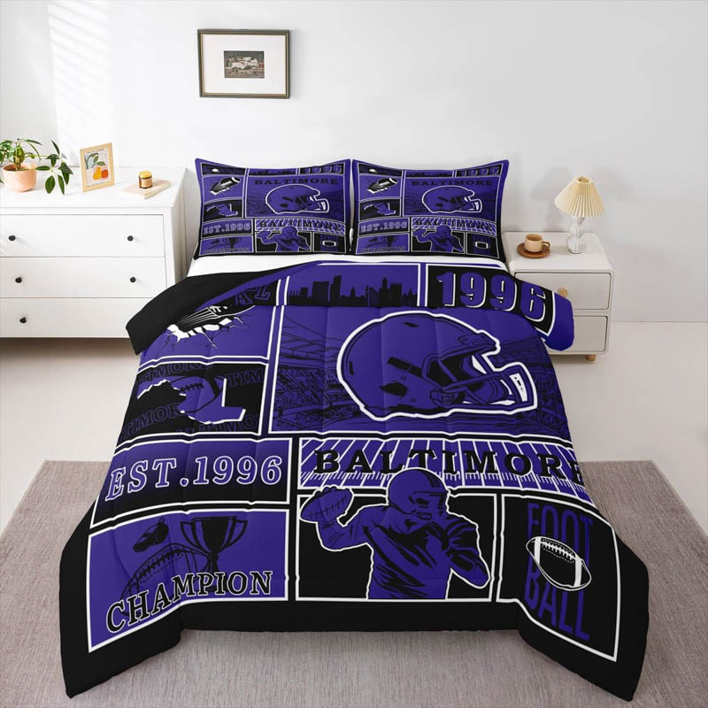 Baltimore Ravens Bed Set Quilt Set Quilts Bedroom Bedding Set