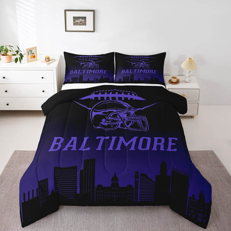 Baltimore Ravens Bed Sets Quilt Set Quilt Bedroom Bedding Set