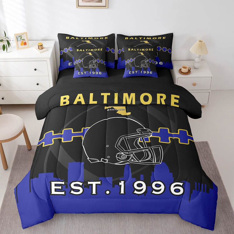 Baltimore Ravens Bed Sets Quilt Set Quilt Bedroom Bedding Set