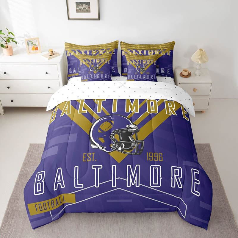Baltimore Ravens Bedding Set Quilt Set Quilt Bedroom Bedding Set