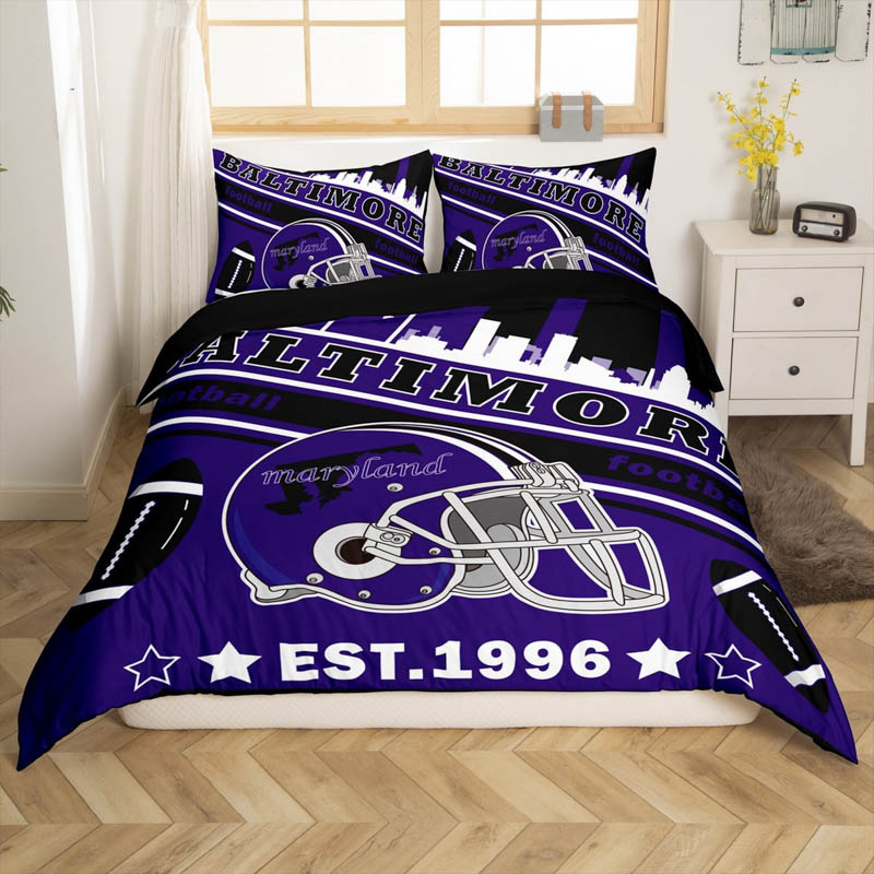 Baltimore Ravens Bedding Set Quilt Set Quilt Bedroom Bedding Set