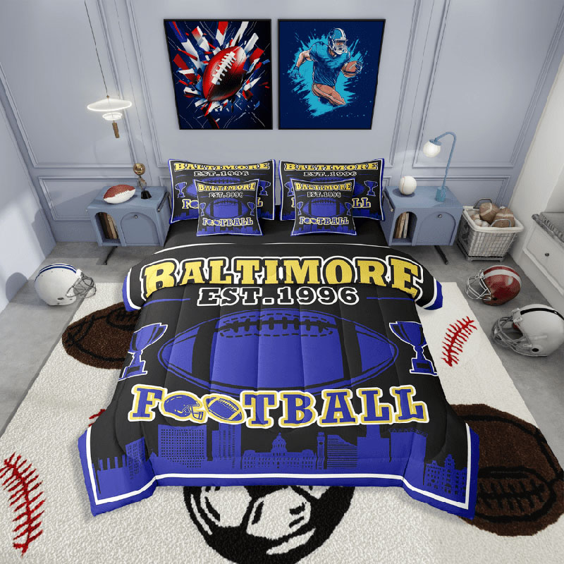 Baltimore Ravens Bedding Set Quilt Set Quilt Bedroom Bedding Sets