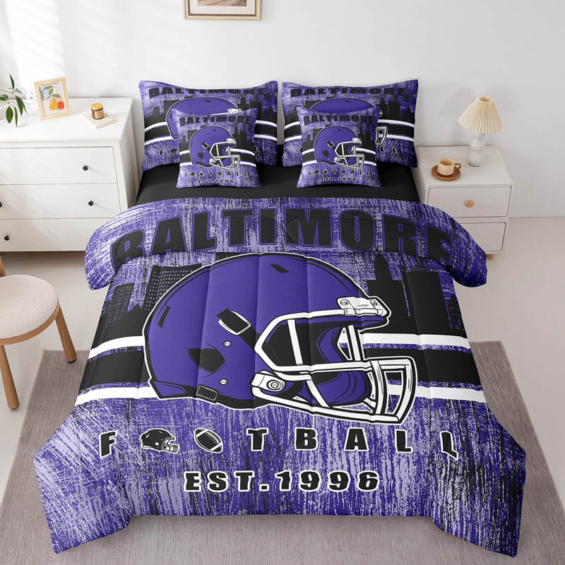 Baltimore Ravens Bedding Set Quilt Set Quilts Bedroom Bedding Set