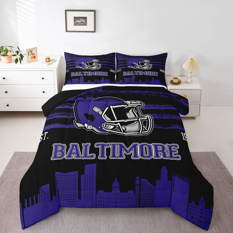 Baltimore Ravens Bedding Set Quilt Sets Quilts Bedroom Bedding Set