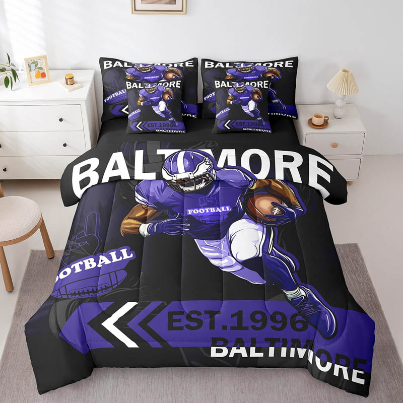 Baltimore Ravens Bedding Sets Quilt Set Quilt Bedroom Bedding Set