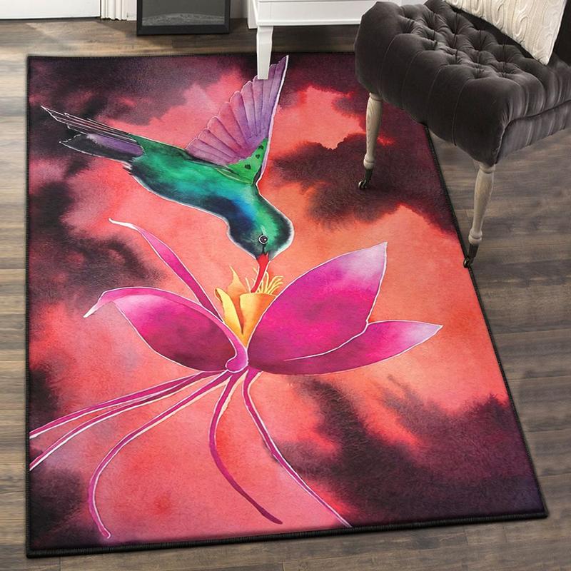 Hummingbird Art Decor Rug Hummingbird Rug Home Decor