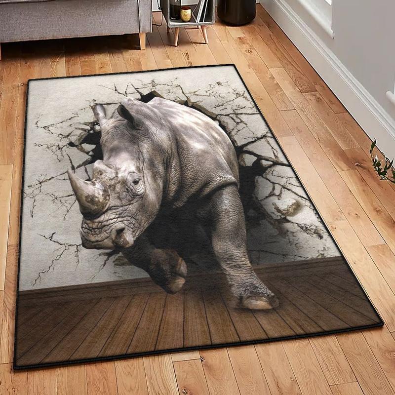 Large Area Rugs Rhinoceros Rug Home Decor