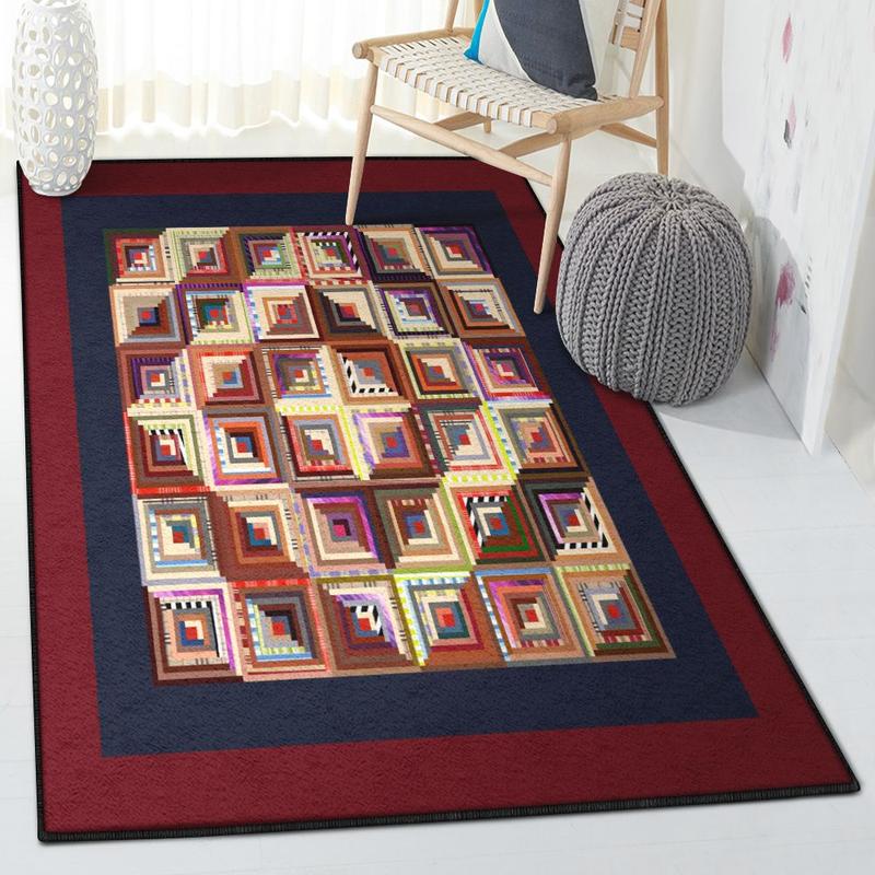 Large Living Room Rugs Barnraising Log Cabin Rug Home Decor