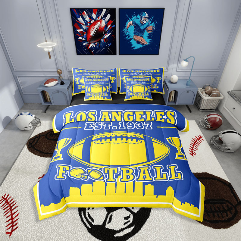 los-angeles-rams-bedding-set-quilt-sets-quilts-bedroom-bedding-set-v4 los angeles rams bedding set quilt sets quilts bedroom bedding set v4