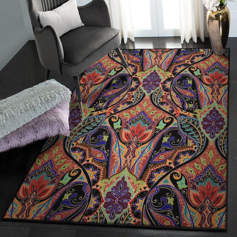 Mandala Indoor Outdoor Carpet Bohemian Pattern Rug Home Decor