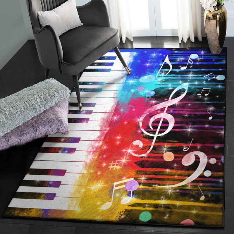 Melody Large Living Room Rugs Music Rug Home Decor