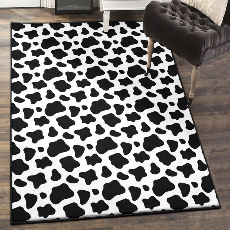 Milk Cow Cool Rugs Black And White Cow Home Decor