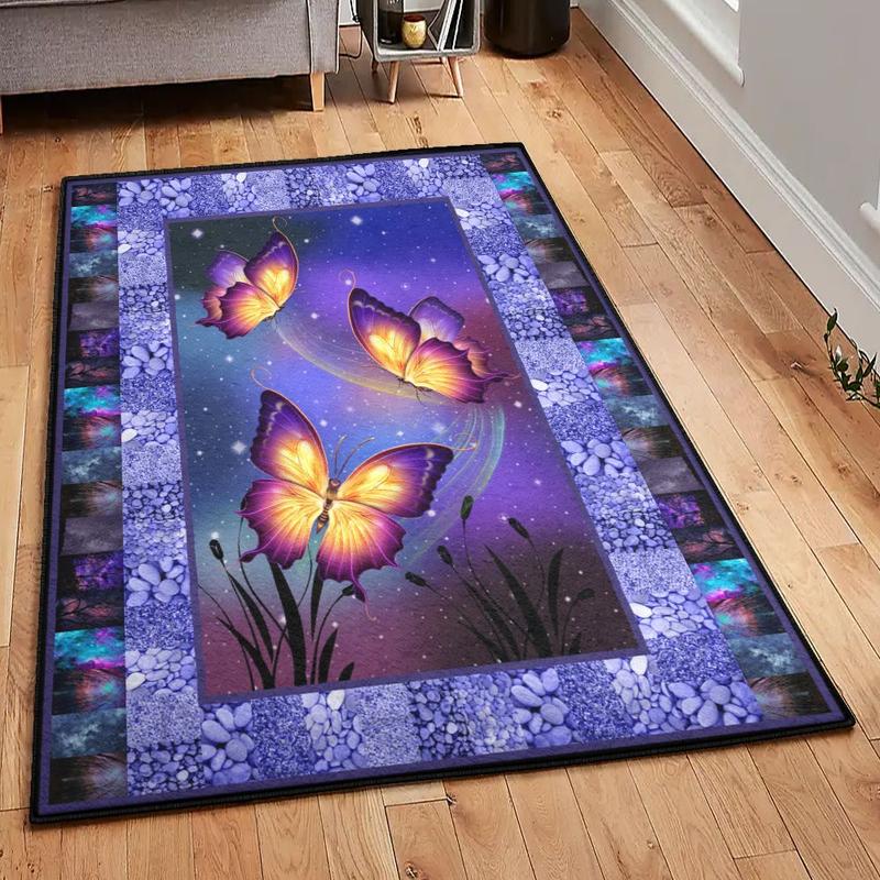 Monarch Washable Area Rugs Beautiful Butterfly Rug Home Decor