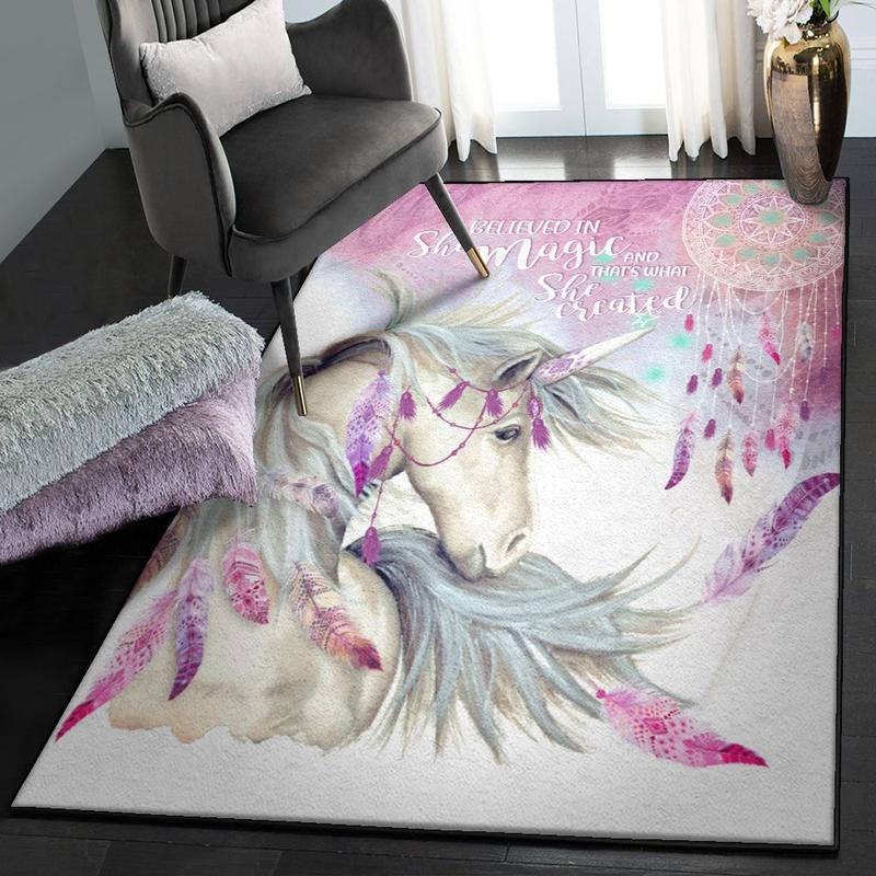 One Horned Horse Outdoor Carpet Spirit Unicorn Rug Home Decor