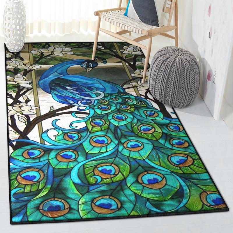 Peafowl Large Living Room Rugs Peacock Rug Home Decor