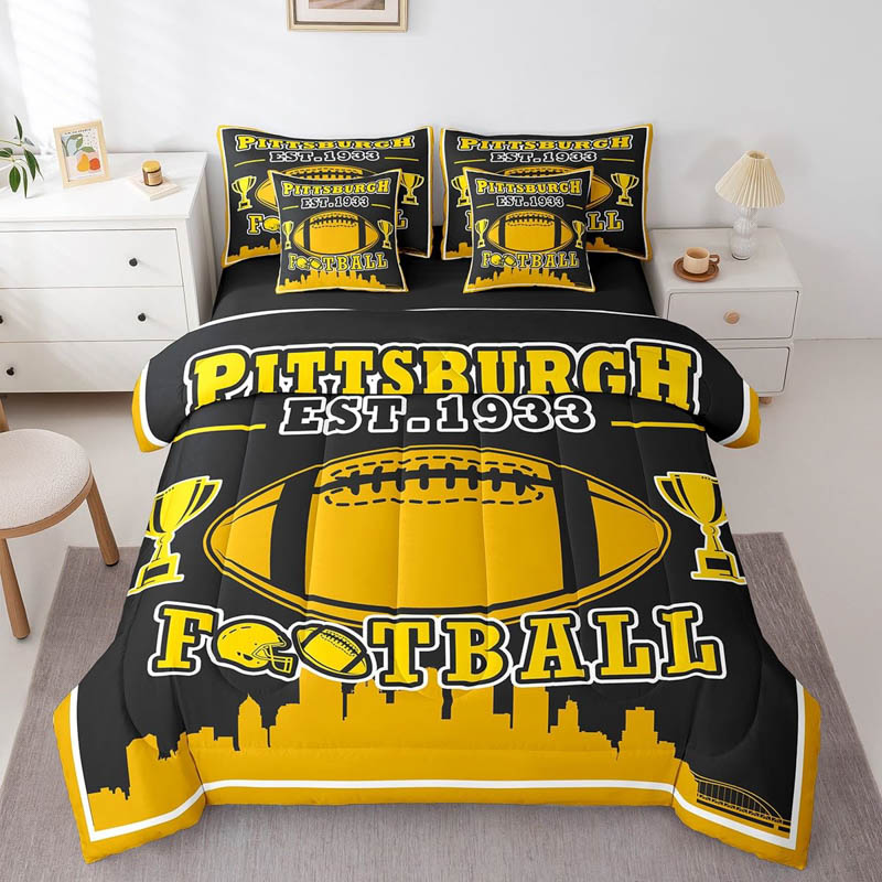 Pittsburgh Steelers Bedding Set Quilt Set Quilt Bedroom Bedding Sets