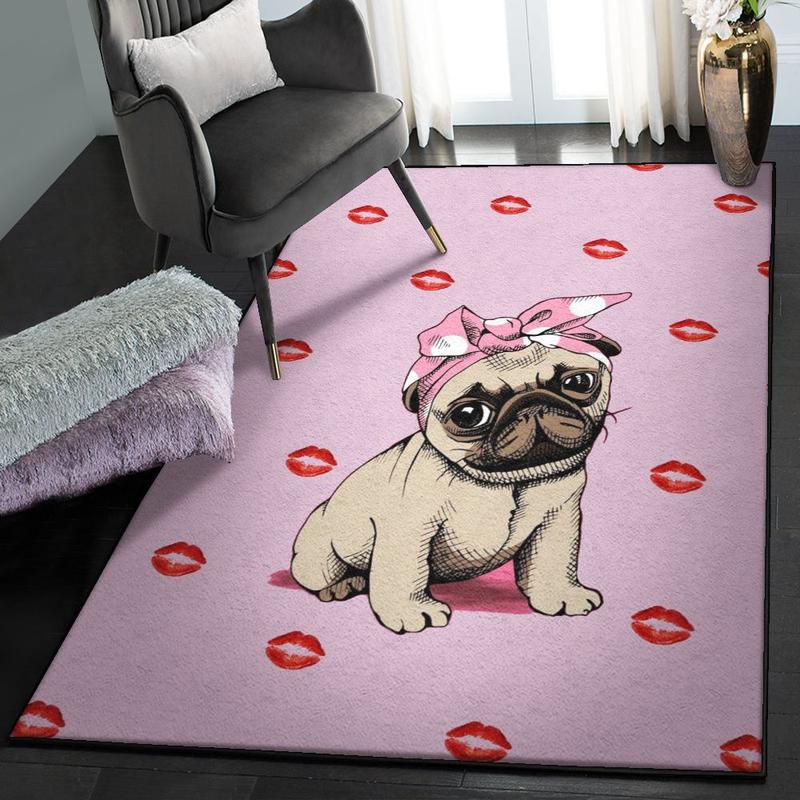 Pug Indoor Outdoor Rugs Pug Lips Home Decor