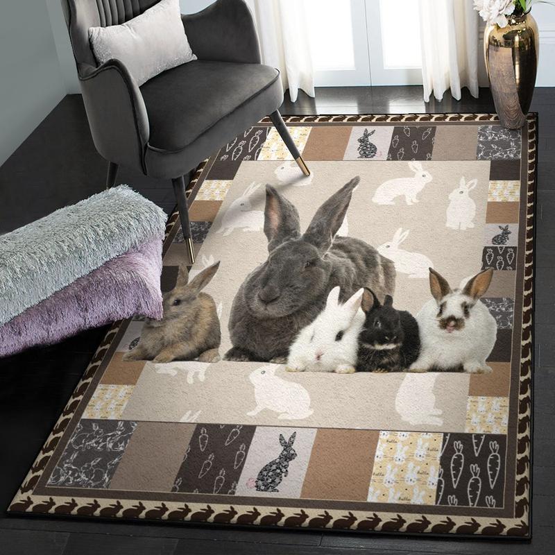 Rabbit Large Area Rugs Rabbits Rug Home Decor