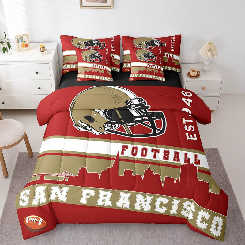 San Francisco 49ers Bed Set Quilt Sets Quilt Bedroom Bedding Set