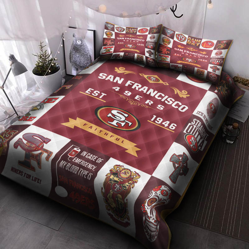 San Francisco 49ers Bed Set Quilt Sets Quilt Bedroom Bedding Sets