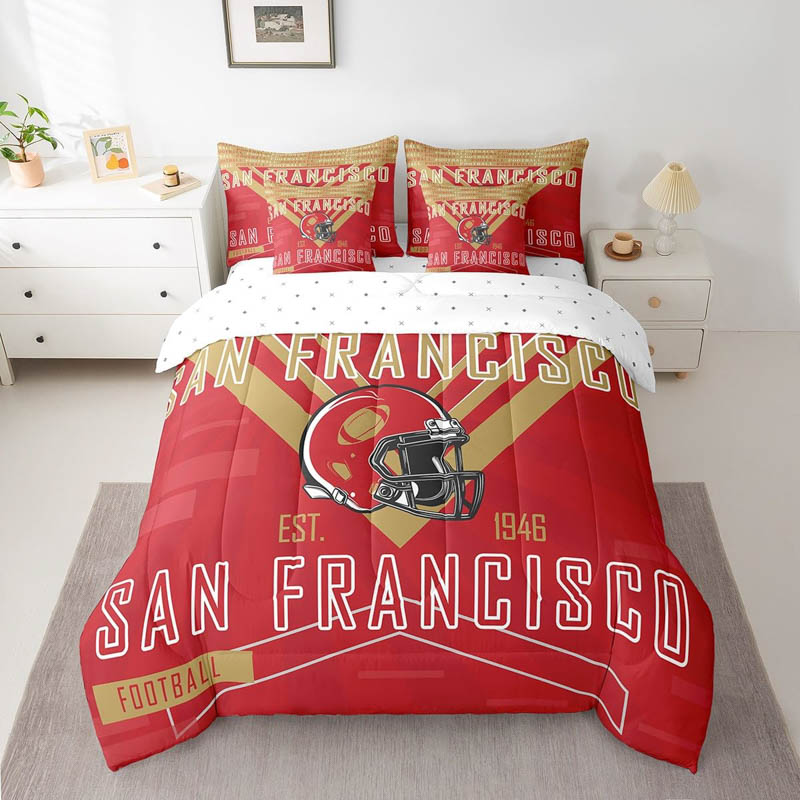San Francisco 49ers Bed Sets Quilt Set Quilt Bedroom Bedding Set