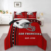 san francisco 49ers bedding sets quilt set quilt bedroom bedding set v8
