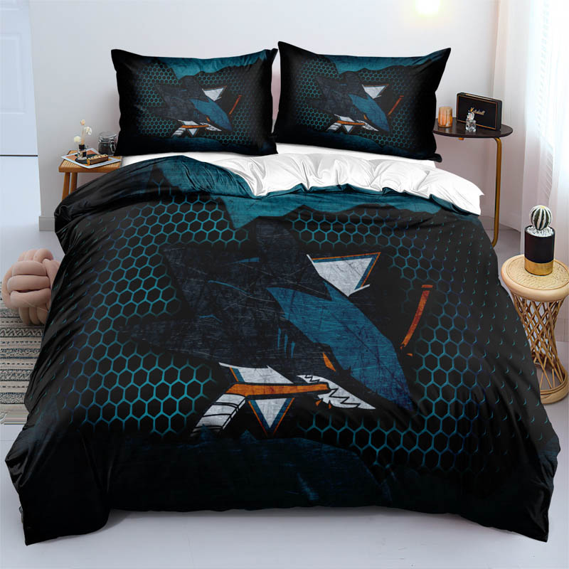 San Jose Sharks Bed Sets Quilt Sets Quilt Bedroom Bedding Sets