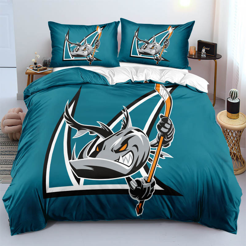 San Jose Sharks Bedding Set Quilt Set Quilt Bedroom Bedding Sets