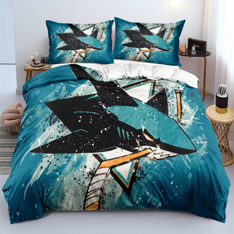 San Jose Sharks Bedding Sets Quilt Sets Quilt Bedroom Bedding Sets