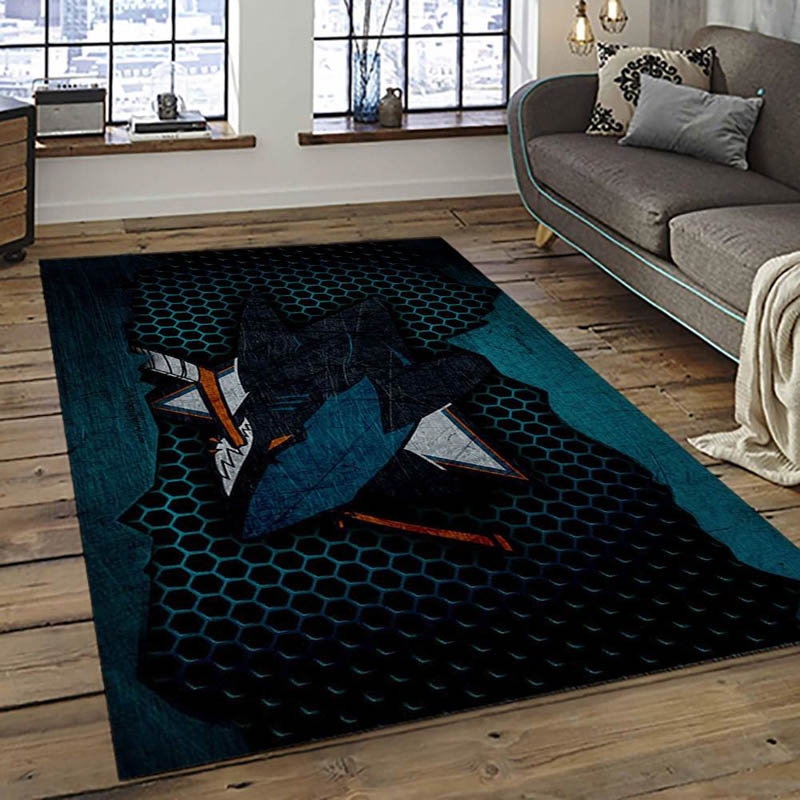 San Jose Sharks Rug San Jose Sharks Carpet Living Room Area Rug Indoor Rugs