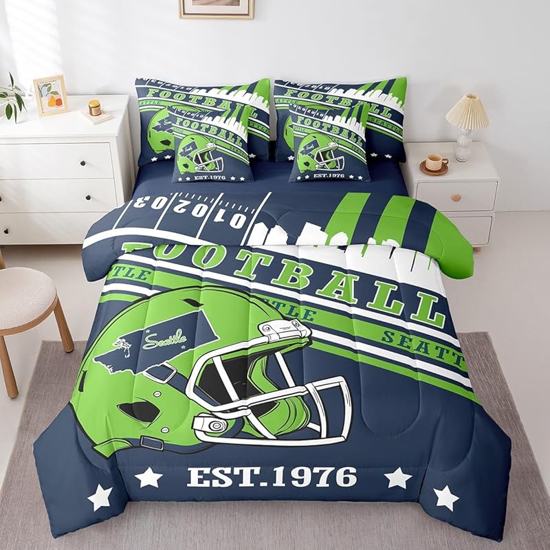 Seattle Seahawks Bed Set Quilt Set Quilt Bedroom Bedding Set