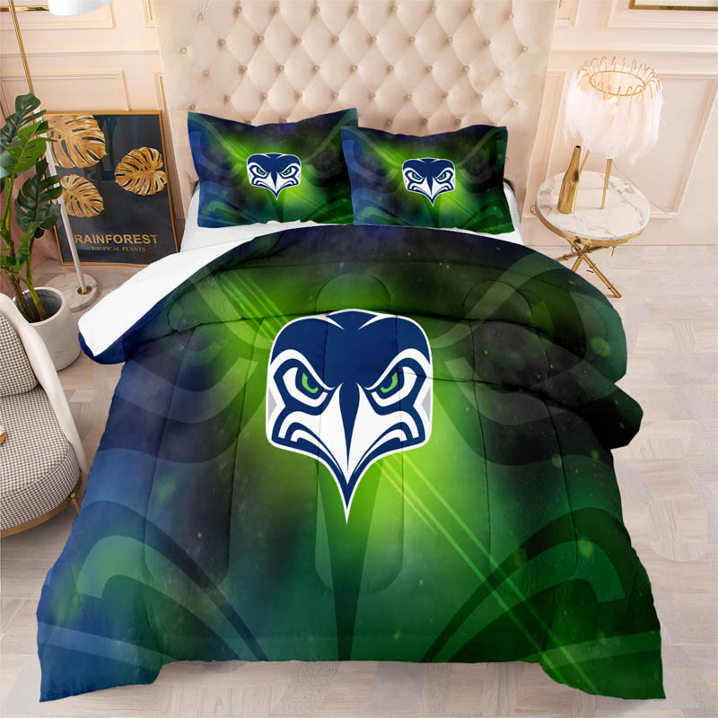 Seattle Seahawks Bed Set Quilt Set Quilt Bedroom Bedding Set