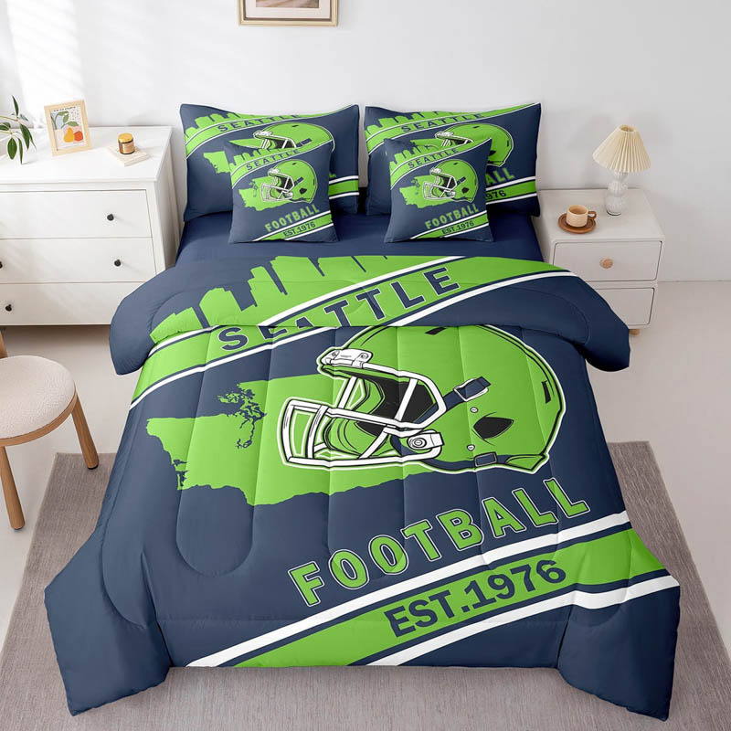 Seattle Seahawks Bed Set Quilt Set Quilt Bedroom Bedding Set