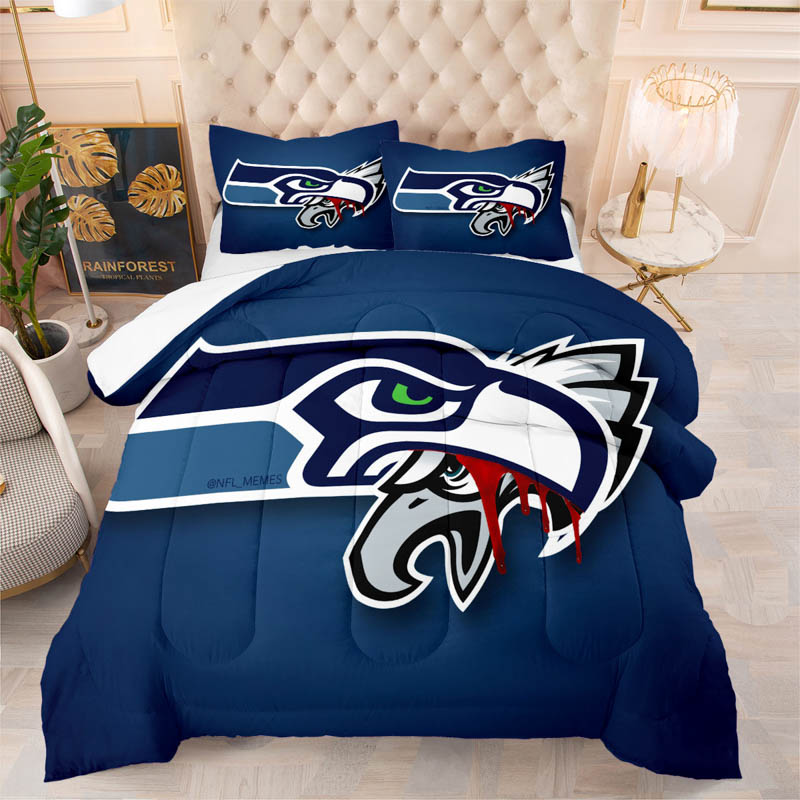 Seattle Seahawks Bed Set Quilt Set Quilt Bedroom Bedding Sets