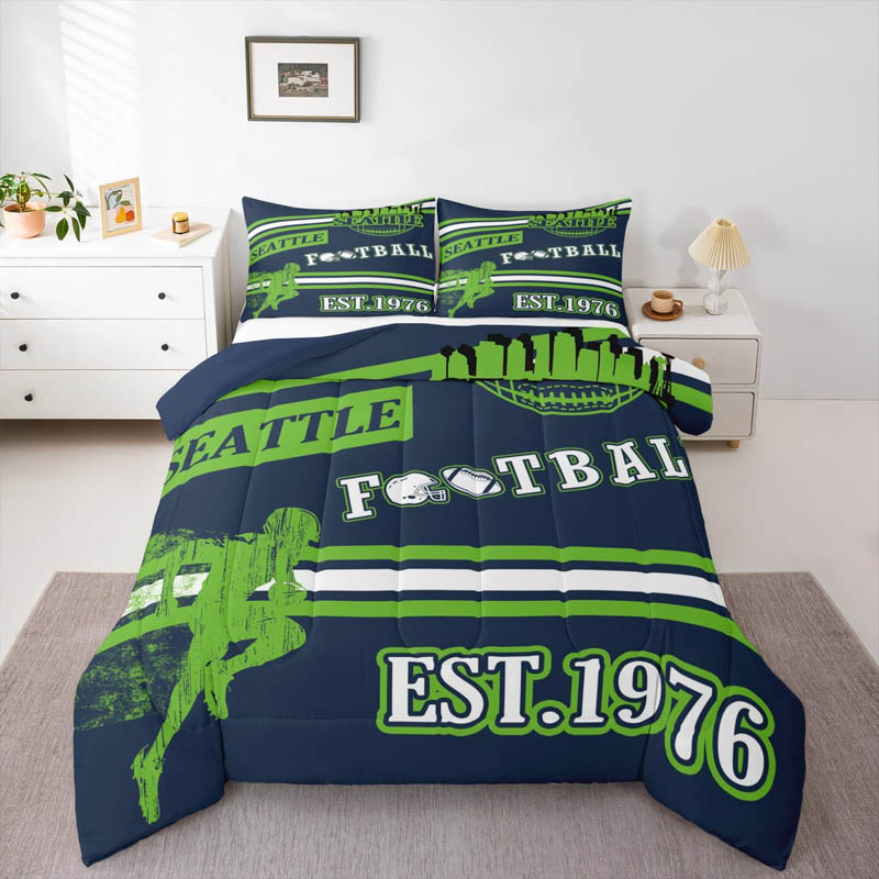 Seattle Seahawks Bedding Set Quilt Set Quilt Bedroom Bedding Set