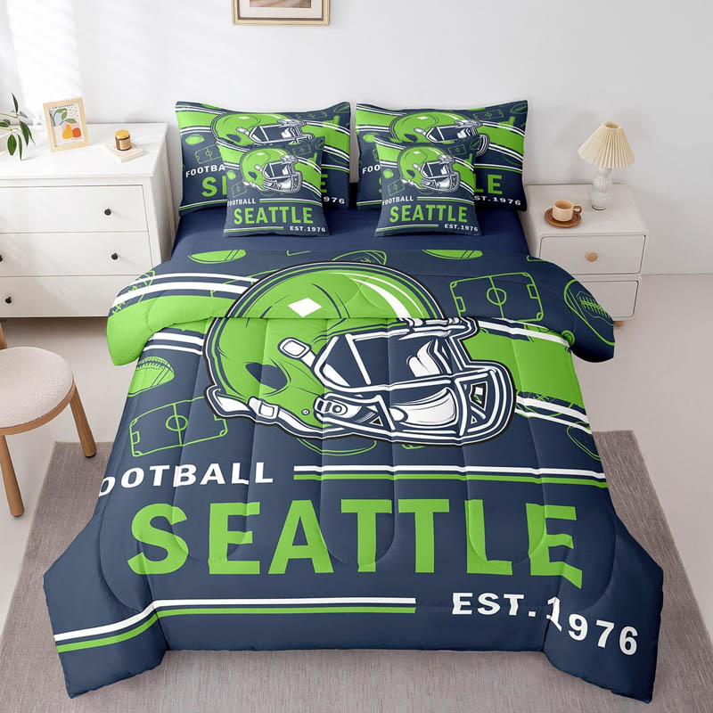 Seattle Seahawks Bedding Set Quilt Set Quilt Bedroom Bedding Set