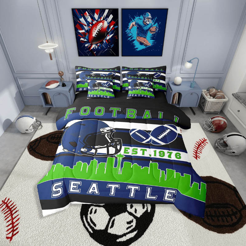 Seattle Seahawks Bedding Set Quilt Sets Quilt Bedroom Bedding Set
