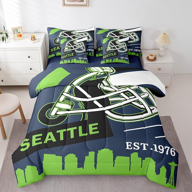 Seattle Seahawks Bedding Set Quilt Sets Quilts Bedroom Bedding Sets
