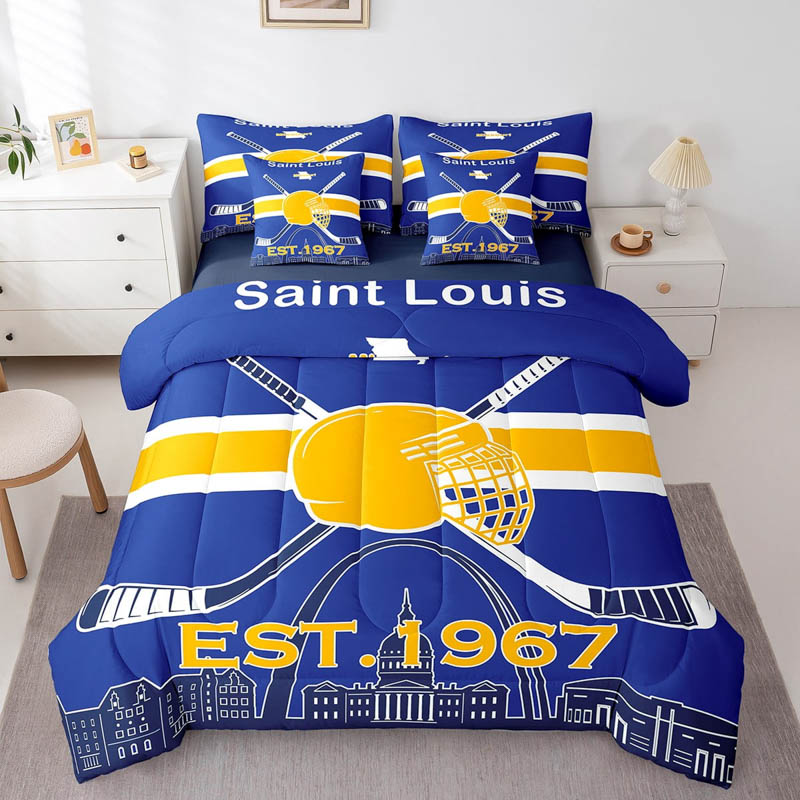 St Louis Blues Bed Sets Quilt Set Quilts Bedroom Bedding Set