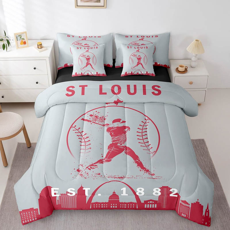 St Louis Cardinals Bedding Set Quilt Sets Quilt Bedroom Bedding Set