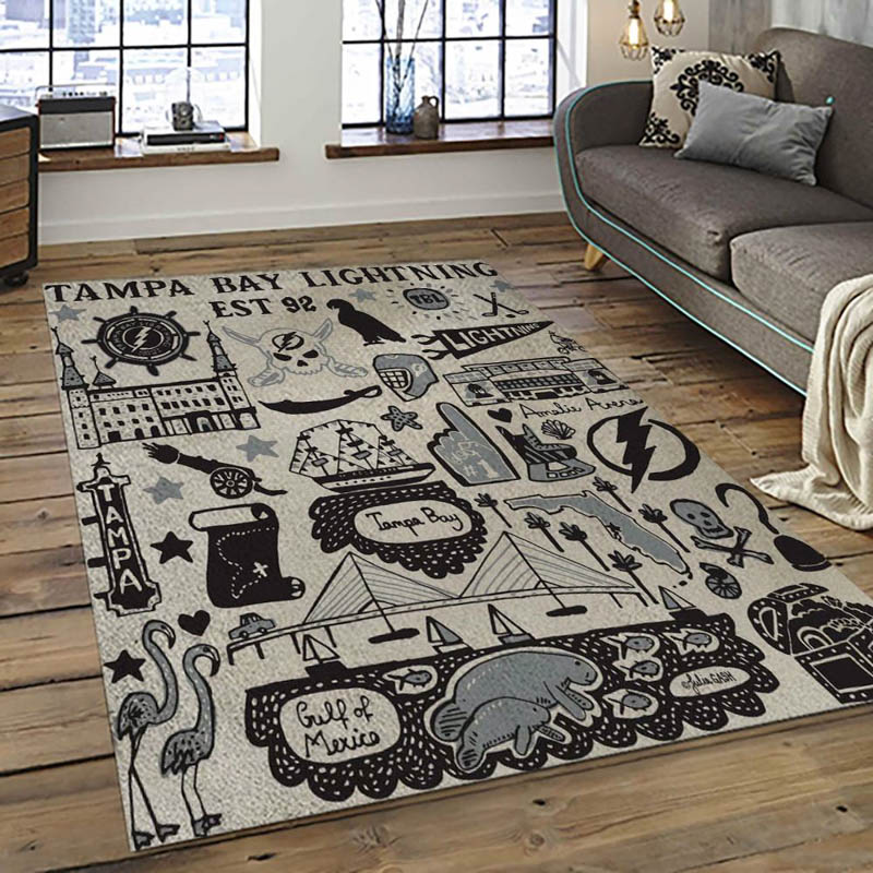 Tampa Bay Lightning Rug Tampa Bay Lightning Carpet Dining Room Rugs Indoor Rug